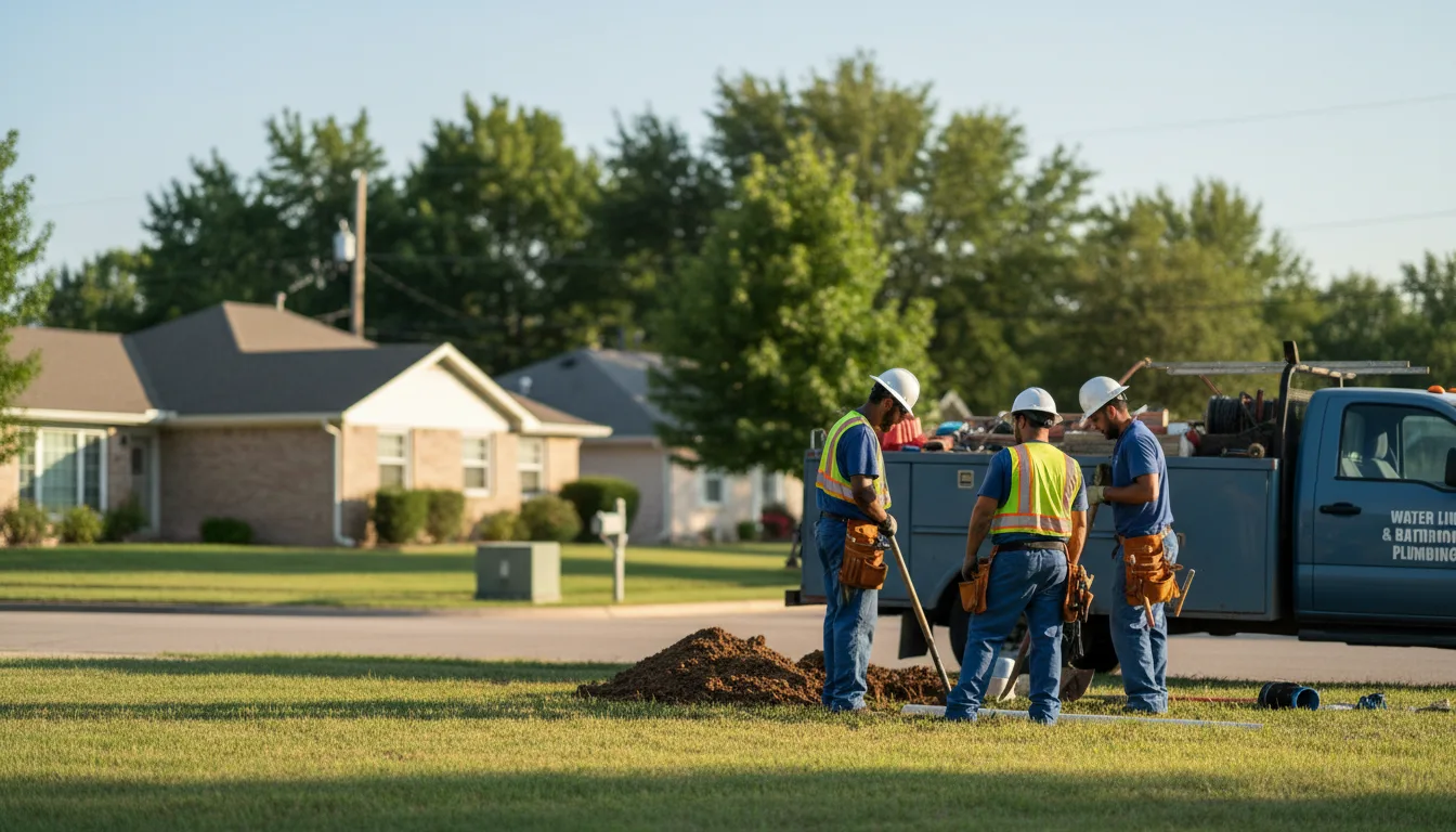 Residential water line and bathroom plumbing service in Scandia, MN
